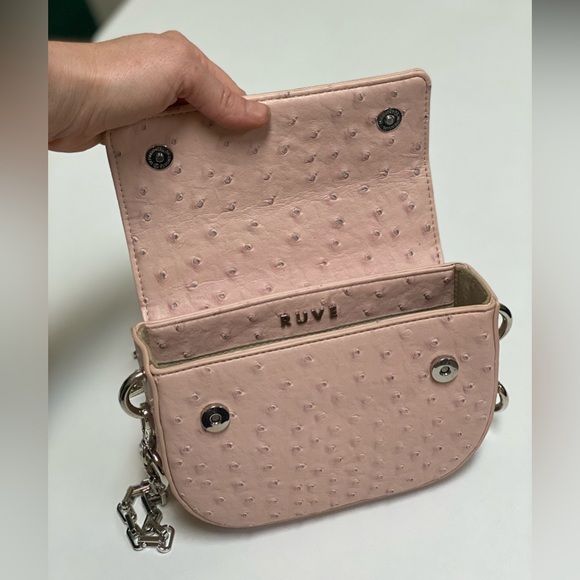 New. Ruve, vegan ostrich skin crossbody bag. - Picture 4 of 5